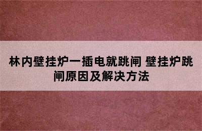 林内壁挂炉一插电就跳闸 壁挂炉跳闸原因及解决方法